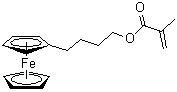 4-二茂铁基丁基异丁烯酸酯分子结构 (CAS 1352832-96-2)