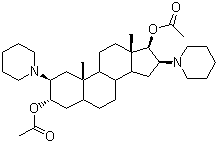 (2b,3a,16b,17b)-2,16-双(哌啶基)-3,17-二乙酰氧基-5-雄甾烷分子结构 (CAS 13529-31-2)