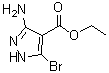 3-Amino-5-bromo-1H-pyrazole-4-carboxylic acid ethyl ester molecular structure (CAS 1352903-61-7)