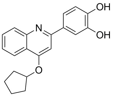 4-[4-(Cyclopentyloxy)-2-quinolinyl]-1,2-benzenediol molecular structure (CAS 1353224-53-9)