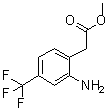 2-氨基-4-(三氟甲基)苯乙酸甲酯分子结构 (CAS 13544-08-6)