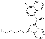 [1-(5-Fluoropentyl)-1H-indol-3-yl](4-methyl-1-naphthalenyl)methanone molecular structure (CAS 1354631-24-5)