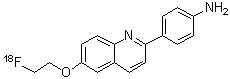 4-[6-[2-(Fluoro-<sup>18</sup>F)ethoxy]-2-quinolinyl]benzenamine molecular structure (CAS 1354653-91-0)