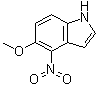 5-甲氧基-4-硝基-1H-吲哚分子结构 (CAS 135531-92-9)