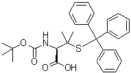 N-[(1,1-Dimethylethoxy)carbonyl]-3-[(triphenylmethyl)thio]-L-valine molecular structure (CAS 135592-13-1)