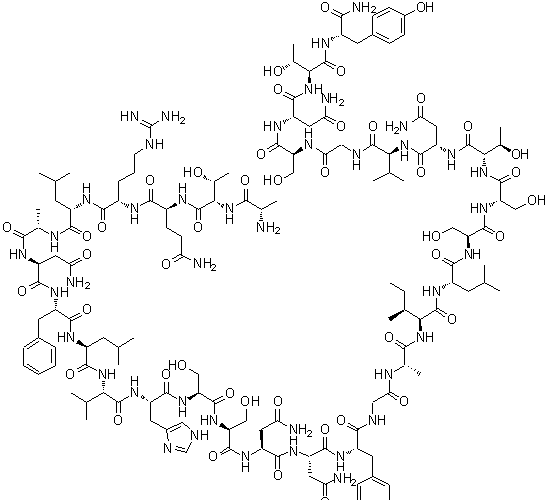 胰淀素(8-37)分子结构 (CAS 135702-23-7)