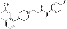 4-氟-N-[2-[4-(7-羟基-1-萘基)-1-哌嗪基]乙基]苯甲酰胺分子结构 (CAS 135722-26-8)