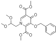 1-(2,2-Dimethoxyethyl)-1,4-dihydro-4-oxo-3-(phenylmethoxy)-2,5-pyridinedicarboxylic acid 2,5-dimethyl ester molecular structure (CAS 1357289-08-7)