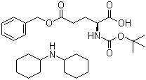 N-叔丁氧羰基-L-谷氨酸 5-苄酯二环己胺盐分子结构 (CAS 13574-84-0)