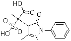 4,5-Dihydro-alpha,3-dimethyl-5-oxo-1-phenyl-alpha-sulfo-1H-pyrazole-4-acetic acid molecular structure (CAS 1357477-99-6)