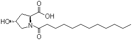 N-Dodecanoyl-4-hydroxy-L-proline molecular structure (CAS 135777-18-3)