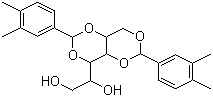 结构式 CAS# 135861-56-2, 成核透明剂 TH-3988; 成核剂 HX-3; 1,3:2,4-二(3,4-二甲基亚苄基)-D-山梨醇; 1,3:2,4-二(3,4-二甲基)苄叉山梨醇缩醛; 双(3,4-二甲基苯亚甲基)山梨醇; 成核透明剂 ZN-3S