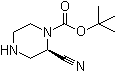 (2R)-2-氰基-1-哌嗪羧酸叔丁酯分子结构 (CAS 1359658-44-8)