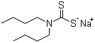 二乙基二硫代氨基甲酸钠分子结构 (CAS 136-30-1)