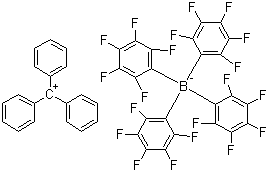 三苯碳鎓四(五氟苯基)硼酸盐分子结构 (CAS 136040-19-2)