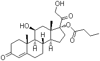 丁酸氢化可的松分子结构 (CAS 13609-67-1)