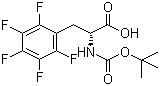 N-叔丁氧羰基-D-五氟苯丙氨酸分子结构 (CAS 136207-26-6)
