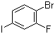 4-溴-3-氟碘苯分子结构 (CAS 136434-77-0)