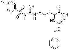Nalpha-苄氧羰基-Nomega-对甲苯磺酰基-L-精氨酸分子结构 (CAS 13650-38-9)
