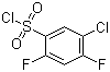 5-氯-2,4-二氟苯磺酰氯分子结构 (CAS 13656-57-0)