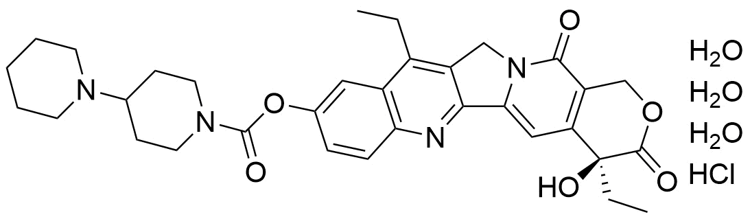 Irinotecan hydrochloride trihydrate molecular structure (CAS 136572-09-3)