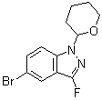 5-溴-3-氟-1-(四氢-2H-吡喃-2-基)-1H-吲唑分子结构 (CAS 1365889-96-8)
