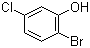 结构式 CAS# 13659-23-9, 2-溴-5-氯苯酚