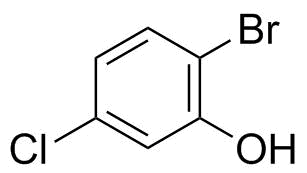 2-溴-5-氯苯酚分子结构 (CAS 13659-23-9)