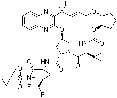 结构式 CAS# 1365970-03-1, Glecaprevir