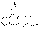 3-Methyl-N-[[[(1R,2R)-2-(2-propen-1-yloxy)cyclopentyl]oxy]carbonyl]-L-valine molecular structure (CAS 1365970-45-1)