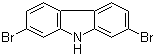 2,7-二溴咔唑分子结构 (CAS 136630-39-2)