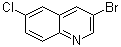 结构式 CAS# 13669-65-3, 3-溴-6-氯喹啉