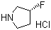 结构式 CAS# 136725-55-8, (R)-(-)-3-氟吡咯烷盐酸盐