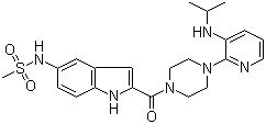 地拉韦啶分子结构 (CAS 136817-59-9)