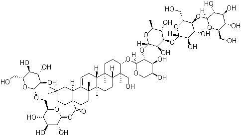 灰毡毛忍冬皂苷 B分子结构 (CAS 136849-88-2)
