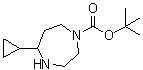 5-环丙基六氢-1H-1,4-二氮杂卓-1-羧酸叔丁酯分子结构 (CAS 1369494-04-1)