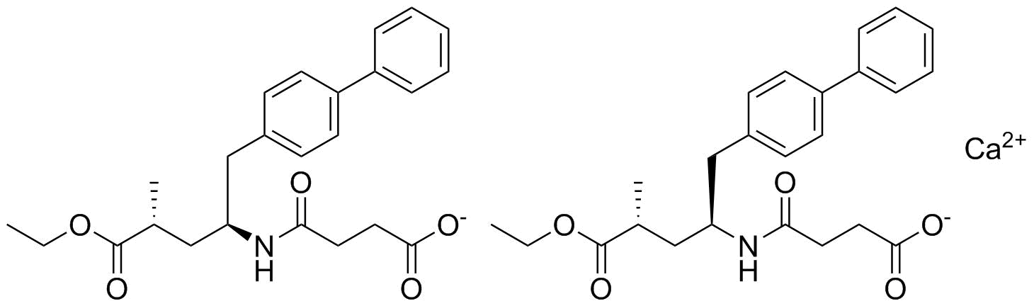 (alphaR,gammaS)-gamma-[(3-Carboxy-1-oxopropyl)amino]-alpha-methyl-[1,1'-biphenyl]-4-pentanoic acid 4-ethyl ester calcium salt (2:1) molecular structure (CAS 1369773-39-6)