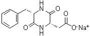 (2S-顺式)-3,6-二氧代-5-(苯基甲基)-2-哌嗪乙酸单钠盐分子结构 (CAS 136983-81-8)