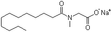 N-月桂酰肌氨酸钠分子结构 (CAS 137-16-6)