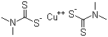 二甲基二硫代氨基甲酸铜分子结构 (CAS 137-29-1)