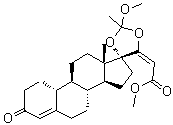 (17alpha,20E)-17,20-[(1-Methoxyethylidene)bis(oxy)]-3-oxo-19-norpregna-4,20-diene-21-carboxylic acid methyl ester molecular structure (CAS 1370003-76-1)