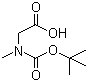 N-叔丁氧羰基肌氨酸分子结构 (CAS 13734-36-6)