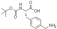 4-(Aminomethyl)-N-[(1,1-dimethylethoxy)carbonyl]-L-phenylalanine molecular structure (CAS 137452-49-4)