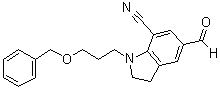 5-Formyl-2,3-dihydro-1-[3-(phenylmethoxy)propyl]-1H-indole-7-carbonitrile molecular structure (CAS 1375180-30-5)