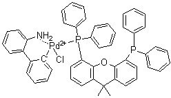 [2'-(Amino)[1,1'-biphenyl]-2-yl]chloro[[5-(diphenylphosphino)-9,9-dimethyl-9H-xanthen-4-yl]diphenylphosphine]palladium molecular structure (CAS 1375325-77-1)