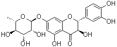 (2R,3R)-二氢槲皮素-7-O-alpha-L-鼠李糖苷分子结构 (CAS 137592-12-2)