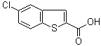 5-氯-2-苯并噻吩羧酸分子结构 (CAS 13771-75-0)