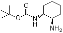(1R,2R)-N-叔丁氧羰基-1,2-二氨基环己烷分子结构 (CAS 137731-41-0)