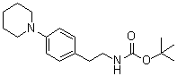 N-[2-[4-(1-哌啶基)苯基]乙基]氨基甲酸叔丁酯分子结构 (CAS 1377838-24-8)