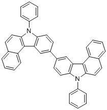 7,7'-Diphenyl-7H,7'H-10,10'-bibenzo[c]carbazole molecular structure (CAS 1379612-59-5)